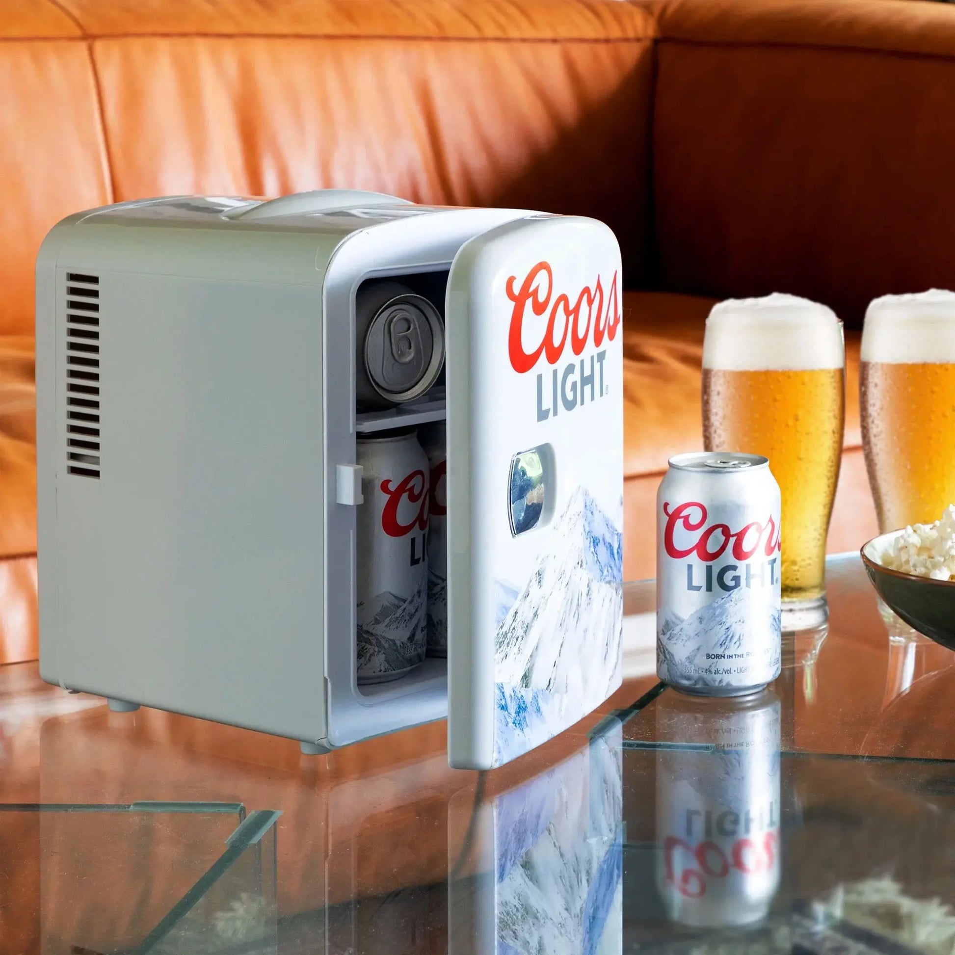 Coors Light 6 Can Mini Fridge 4L Mini Electric Cooler Travel Compact Portable 12V Car Cooler Gray | Fridge.com