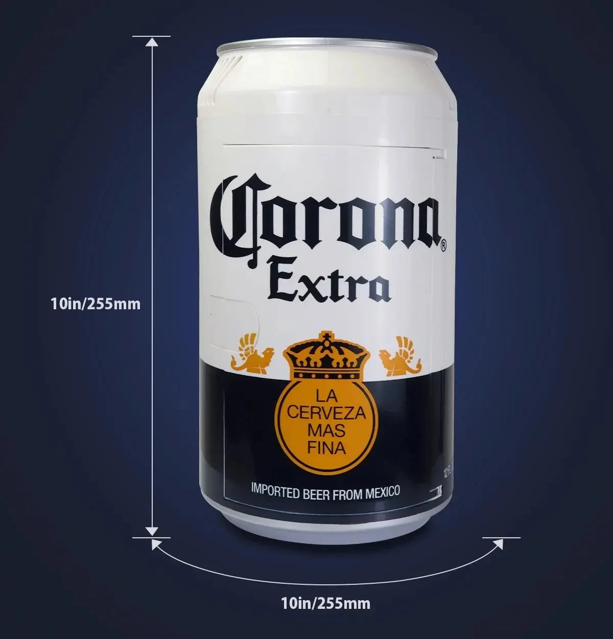 Corona 8 Can Portable Mini Fridge Beer Can Shaped Personal Cooler Travel Fridge White | Fridge.com