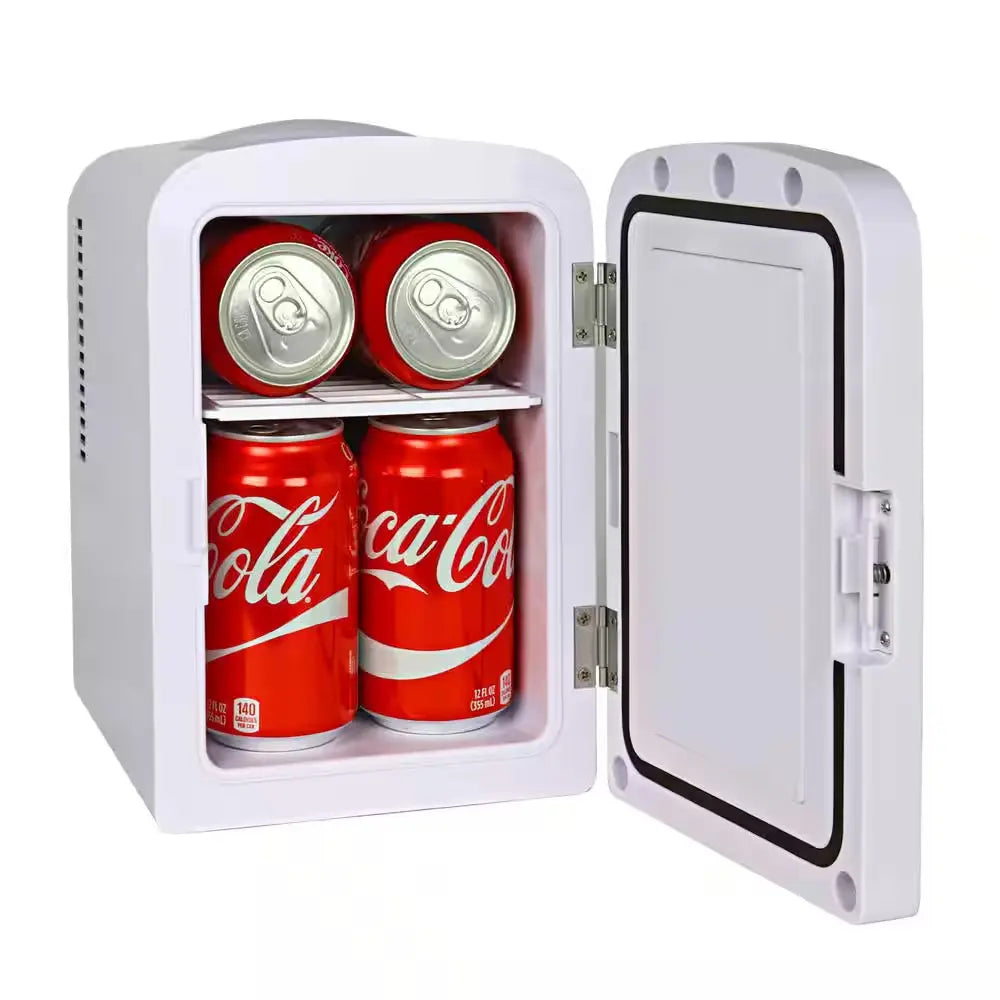 Cosmetics Fridge with Makeup Mirror and LED Ring Light, 12V DC 110V AC Portable Cooler, 6L | Fridge.com