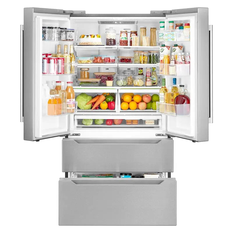 Cosmo 36" 22.5 Cubic Feet Energy Star Smudge-Resistant French Door Refrigerator | Fridge.com