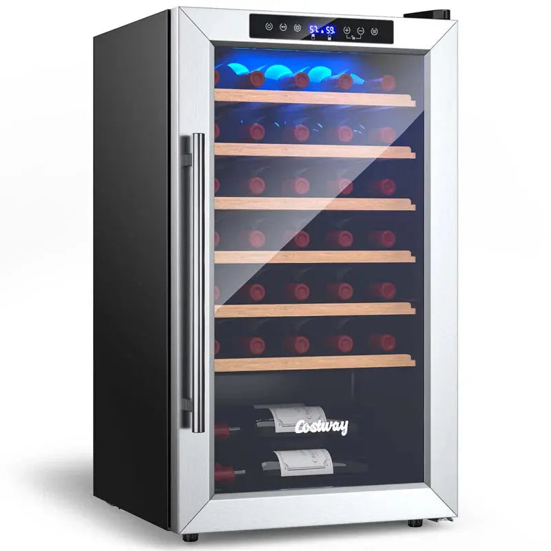 Costway 20'' 33 Bottle Single Zone Freestanding Wine Refrigerator | Fridge.com