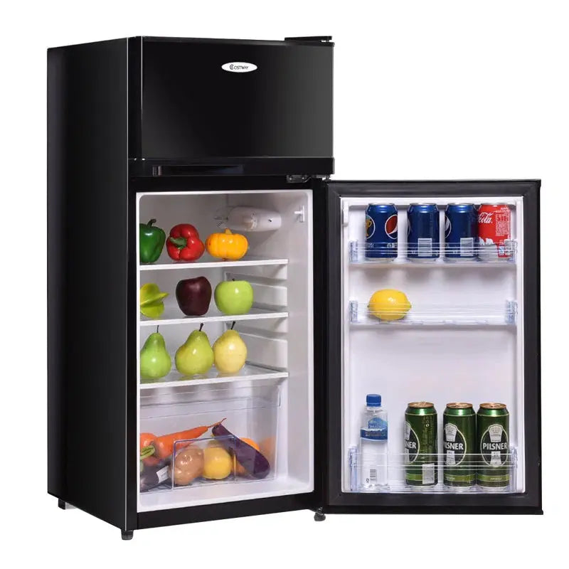 Costway 3.4 Cubic Feet Portable Freestanding Mini Fridge with Freezer | Fridge.com