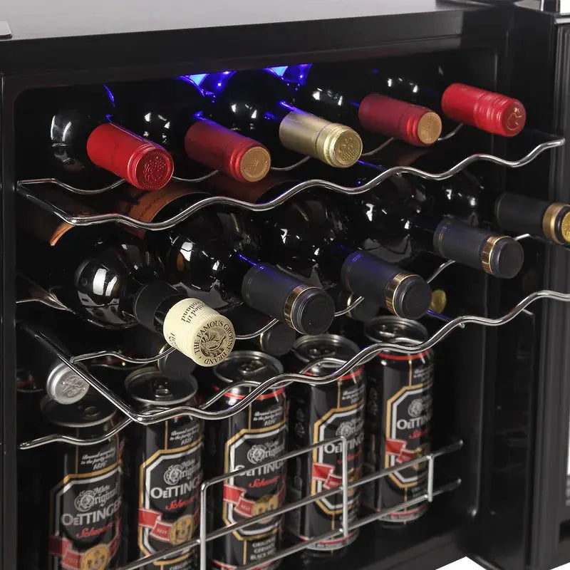 Cosvalve 18.5'' 19 Bottle and 130 Can Single Zone Freestanding Wine & Beverage Refrigerator | Fridge.com