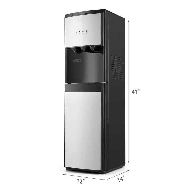 Cosvalve Black Free Standing Bottom Loading Electric Water Dispenser | Fridge.com