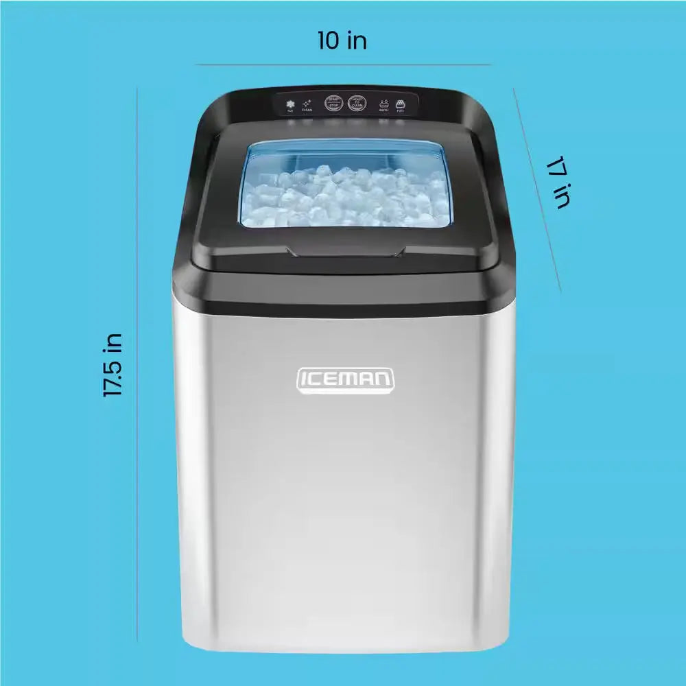 Countertop Nugget Ice Machine, Waterline Compatible, Creates Batch of Ice in 20 Min, Holds 3 Lb. of Ice | Fridge.com