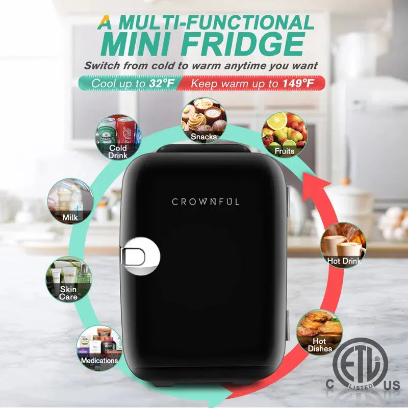 Crownful 0.14 Cu. Ft. Countertop Mini Fridge | Fridge.com