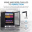 Premium 24 In. Dual Zone 20 Wine Bottles and 70 Cans Beverage and Wine Cooler W/ Customizable Shelves in Stainless Steel | Fridge.com