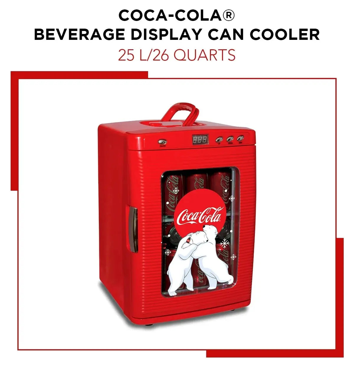 Coca-Cola 28 Can Portable Cooler Warmer with Display AC/DC 25L (26 Qt) | Fridge.com