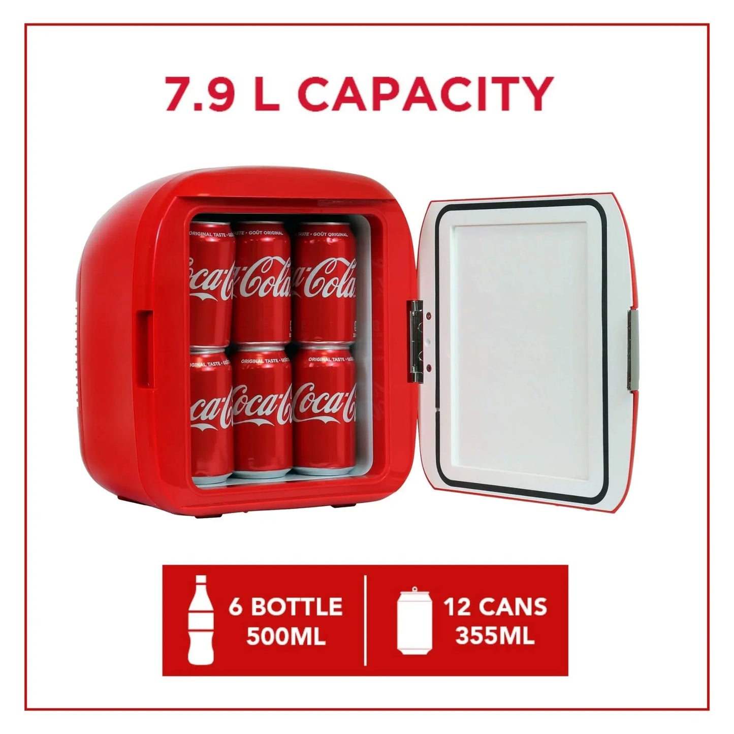 Coca-Cola Heritage 12 Can Portable Cooler/Warmer AC/DC 7.9L (8.3 Qt) | Fridge.com