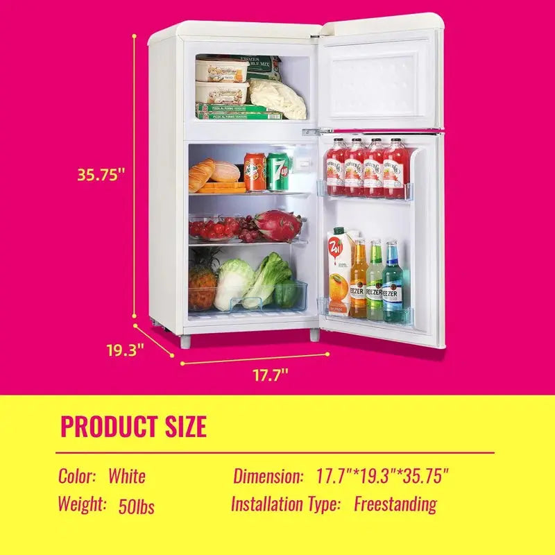 DEMULLER 3.5 Cubic Feet Mini Fridge with Freezer | Fridge.com