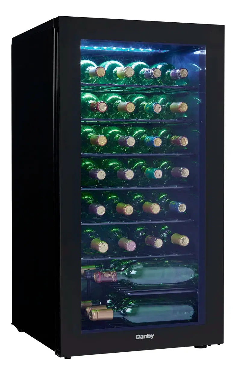 Danby 17.5'' 36 Bottle Single Zone Freestanding Wine Refrigerator | Fridge.com