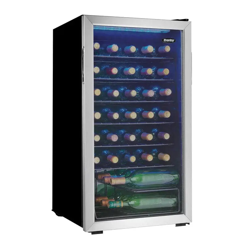 Danby 17.5'' 36 Bottle Single Zone Freestanding Wine Refrigerator | Fridge.com