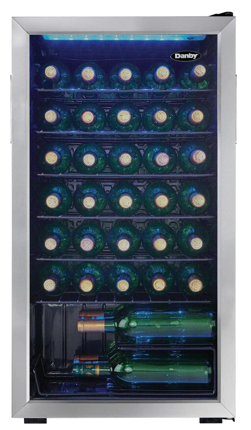 Danby 17.5'' 36 Bottle Single Zone Freestanding Wine Refrigerator | Fridge.com