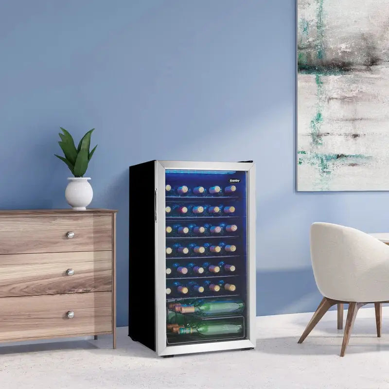 Danby 17.5'' 36 Bottle Single Zone Freestanding Wine Refrigerator | Fridge.com