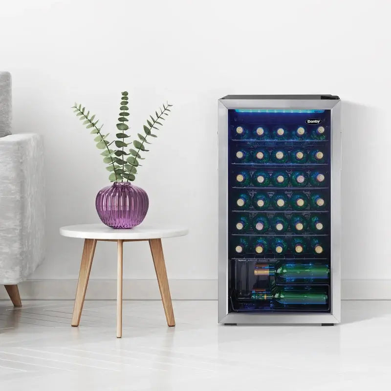 Danby 17.5'' 36 Bottle Single Zone Freestanding Wine Refrigerator | Fridge.com