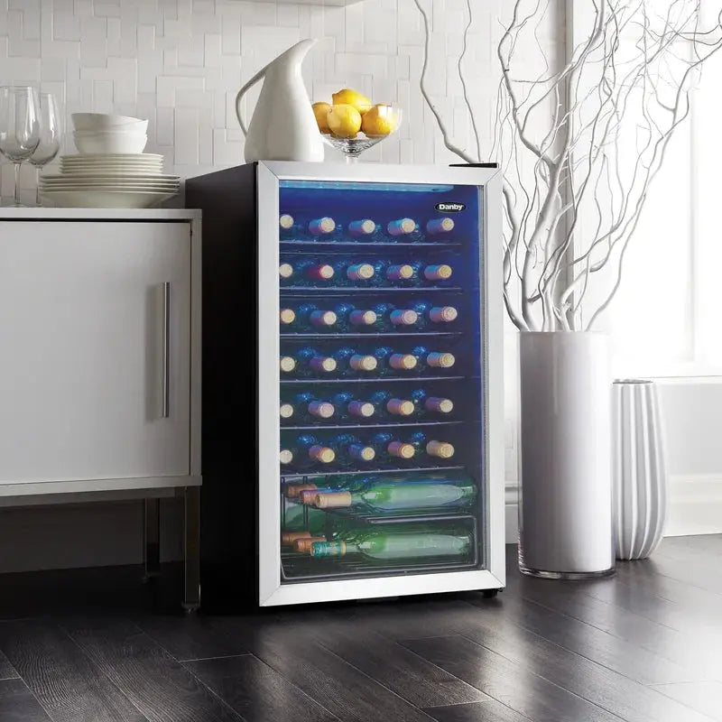 Danby 17.5'' 36 Bottle Single Zone Freestanding Wine Refrigerator | Fridge.com