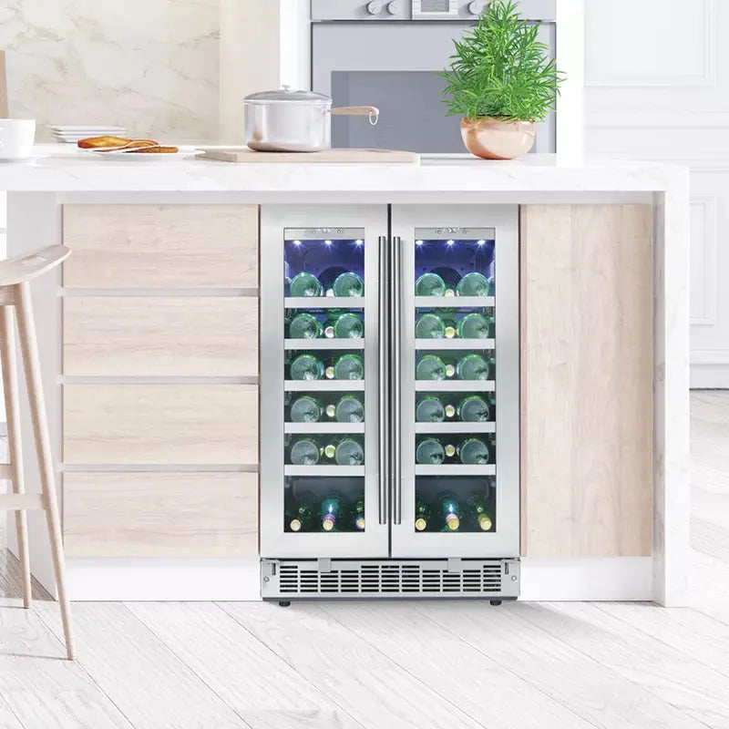 Danby 25.56'' 42 Bottle Dual Zone Built-In Wine Refrigerator | Fridge.com