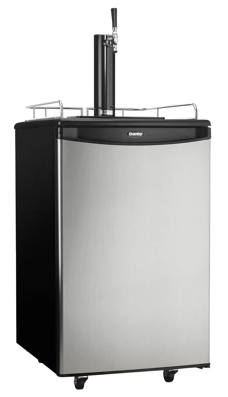 Danby 5.4 Cubic Feet Silver Single Tap Half Barrel (Full Size) Freestanding Kegerator with Adjustable Temperature | Fridge.com