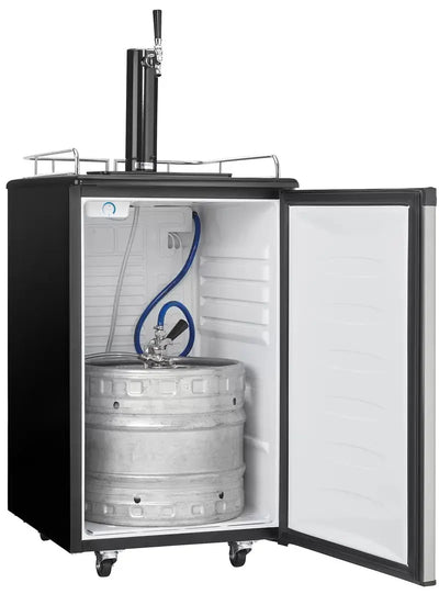 Danby 5.4 Cubic Feet Silver Single Tap Half Barrel (Full Size) Freestanding Kegerator with Adjustable Temperature | Fridge.com