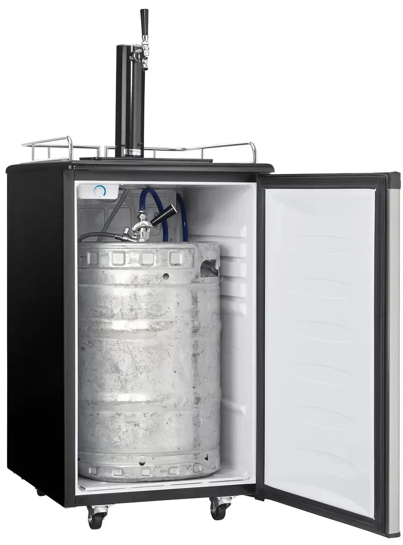 Danby 5.4 Cubic Feet Silver Single Tap Half Barrel (Full Size) Freestanding Kegerator with Adjustable Temperature | Fridge.com