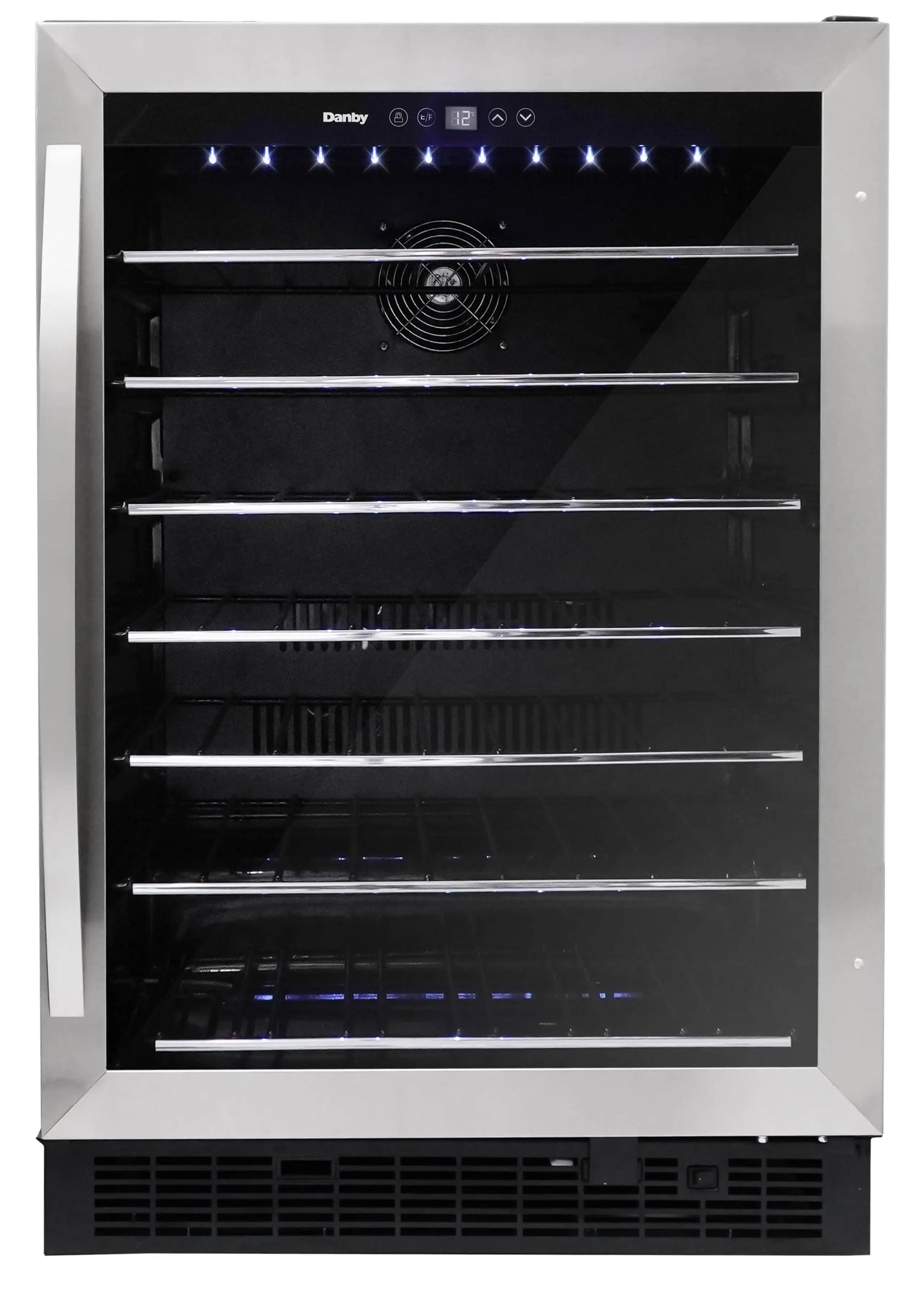 Danby DWC057A1BSS 5.7 Cu. Ft. Built-In Beverage Center, Holds 60 Bottles, Single Zone under Counter Wine Fridge in Stainless Steel | Fridge.com