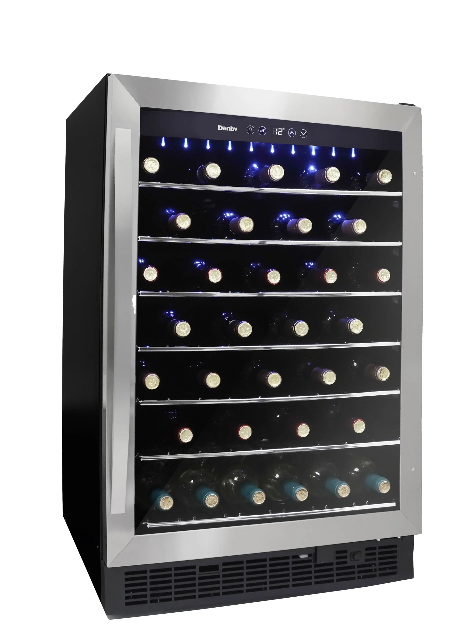 Danby DWC057A1BSS 5.7 Cu. Ft. Built-In Beverage Center, Holds 60 Bottles, Single Zone under Counter Wine Fridge in Stainless Steel | Fridge.com