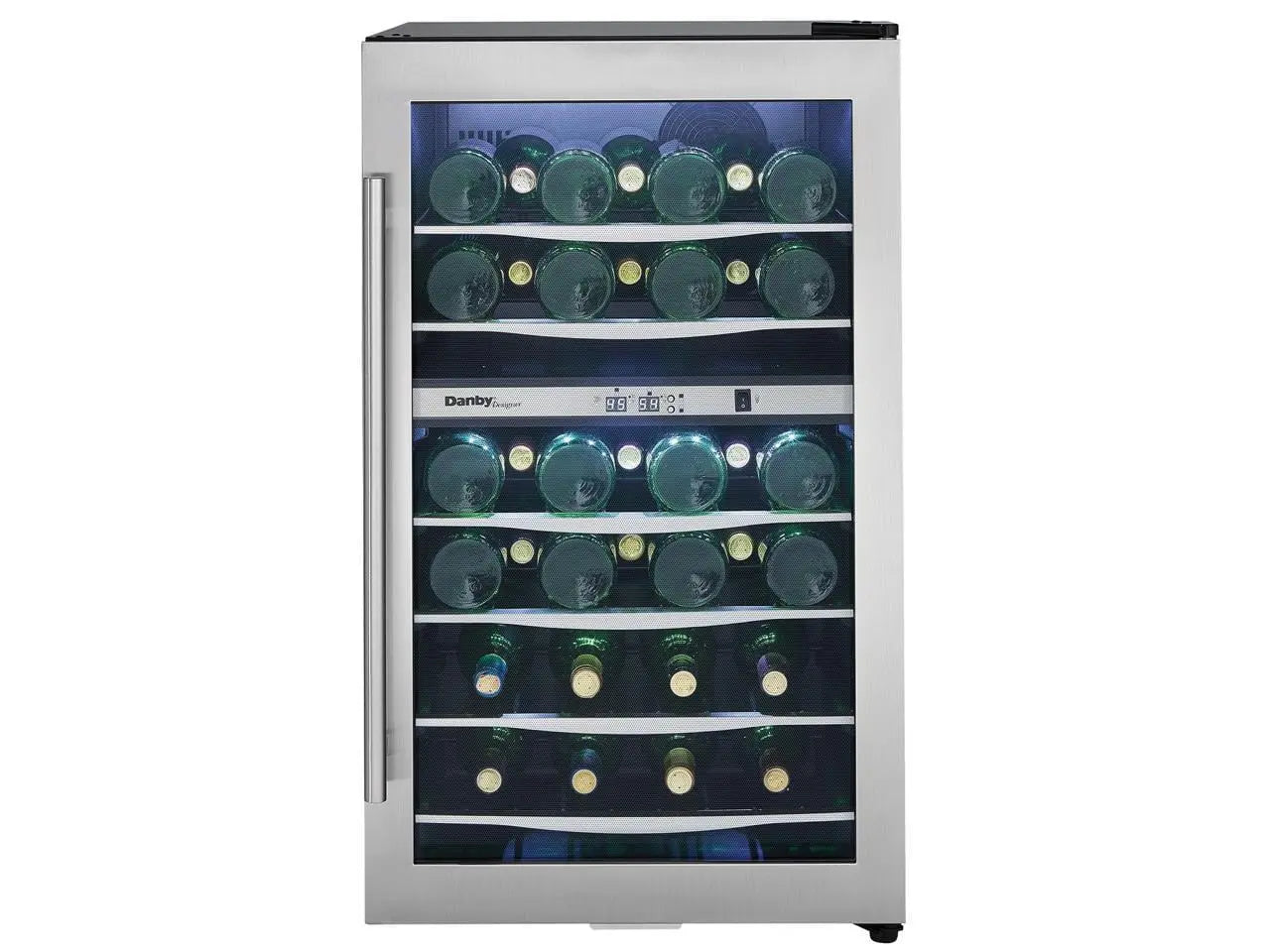 Danby Designer DWC040A3BSSD 38 Bottle Compact LED Light Refrigerator Wine Cooler | Fridge.com