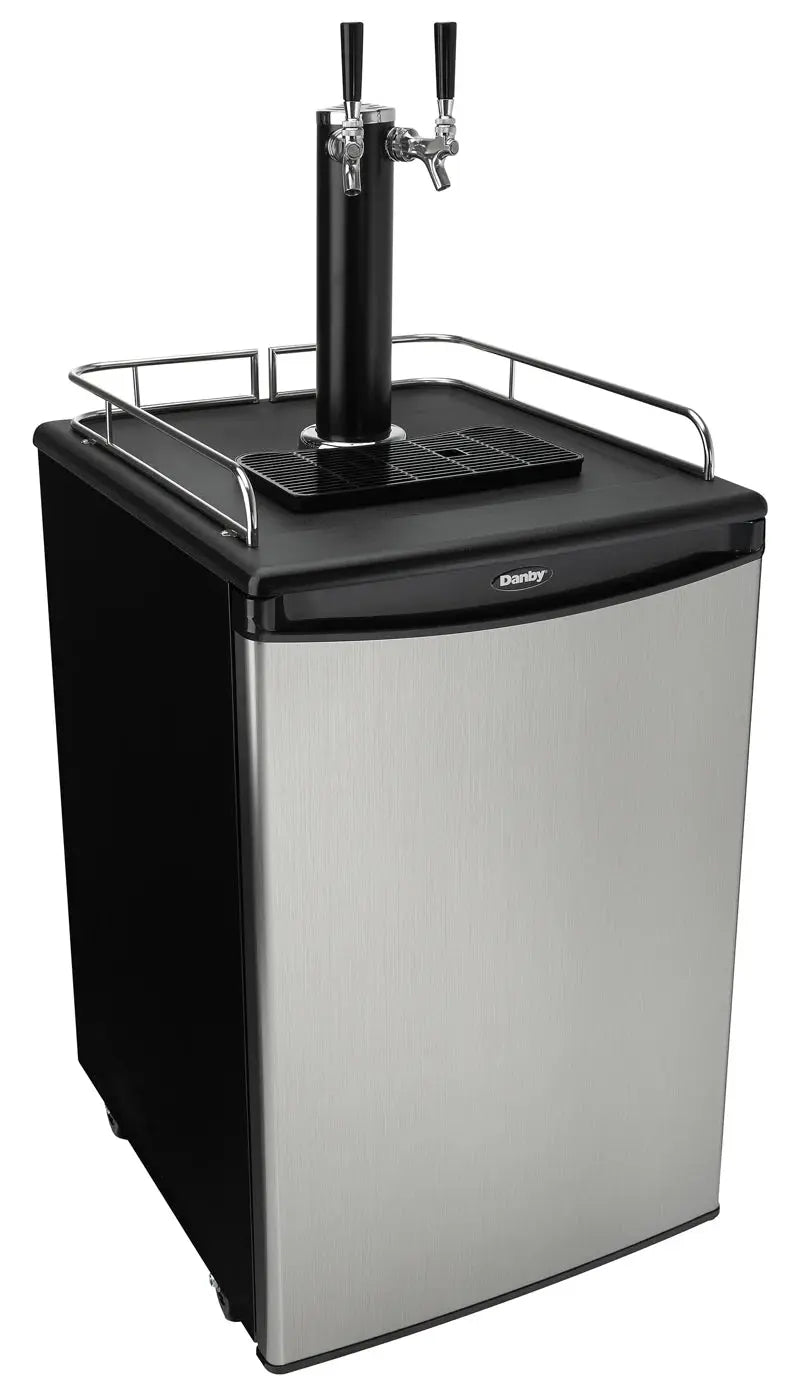 Danby Entertainer 5.4 Cubic Feet Stainless Steel Dual Tap Freestanding Kegerator with Adjustable Temperature | Fridge.com