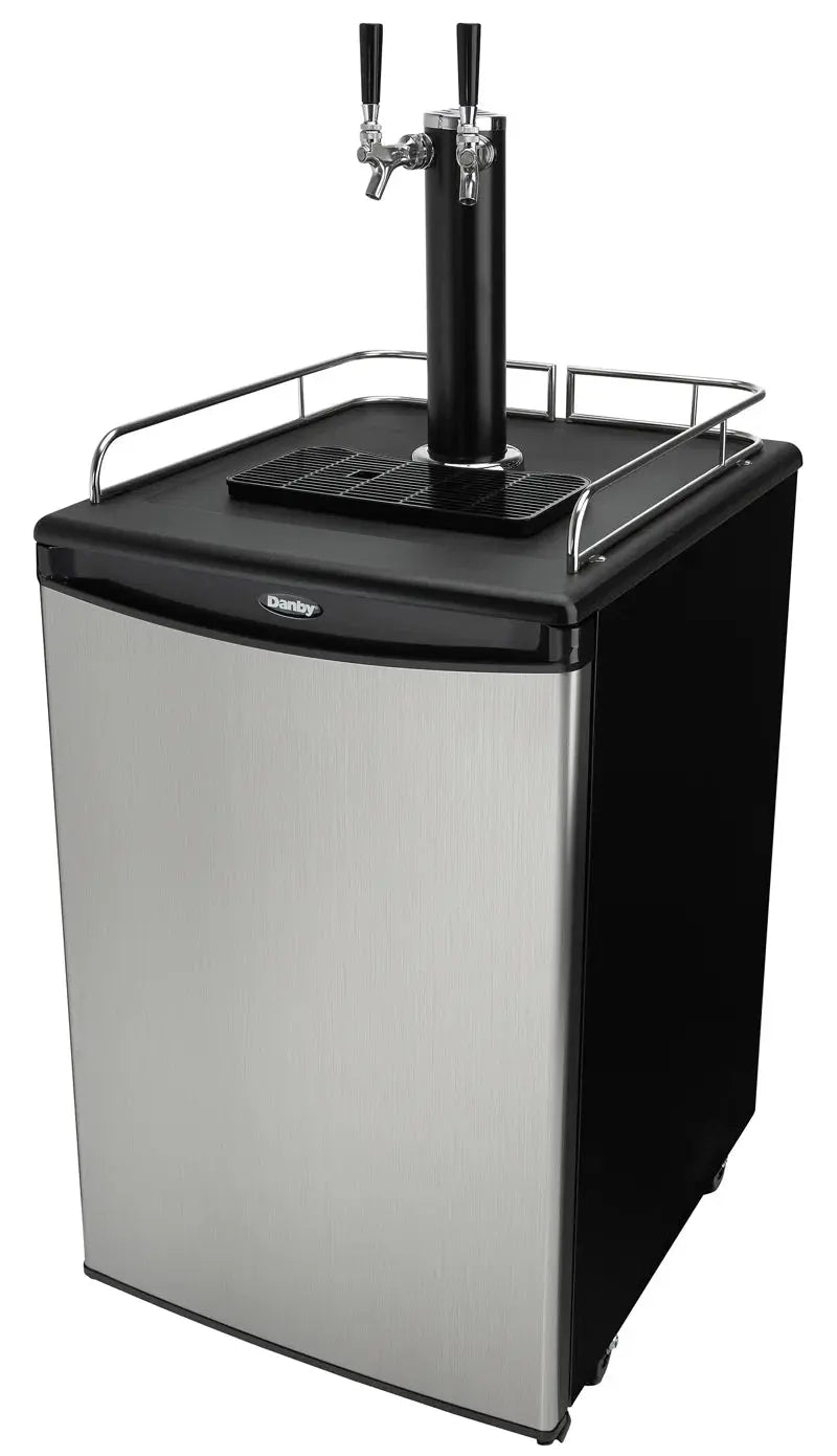 Danby Entertainer 5.4 Cubic Feet Stainless Steel Dual Tap Freestanding Kegerator with Adjustable Temperature | Fridge.com