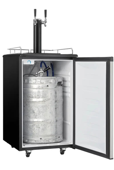 Danby Entertainer 5.4 Cubic Feet Stainless Steel Dual Tap Freestanding Kegerator with Adjustable Temperature | Fridge.com