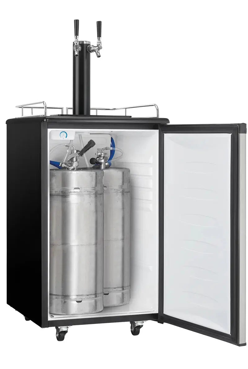 Danby Entertainer 5.4 Cubic Feet Stainless Steel Dual Tap Freestanding Kegerator with Adjustable Temperature | Fridge.com