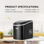 VIVOHOME Portable Compact Electric Ice Maker Machine,Countertop Ice Maker 26Lbs/Day,Self-Cleaning Portable Ice Maker Machine,Black | Fridge.com