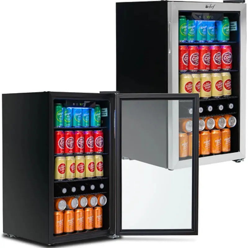 Deco Chef 118 Cans (12 Oz.) Freestanding Beverage Refrigerator with Wine Storage | Fridge.com