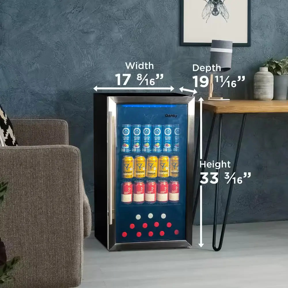 Designer 17.5 In. Wide 117-Can Free-Standing Beverage Cooler | Fridge.com