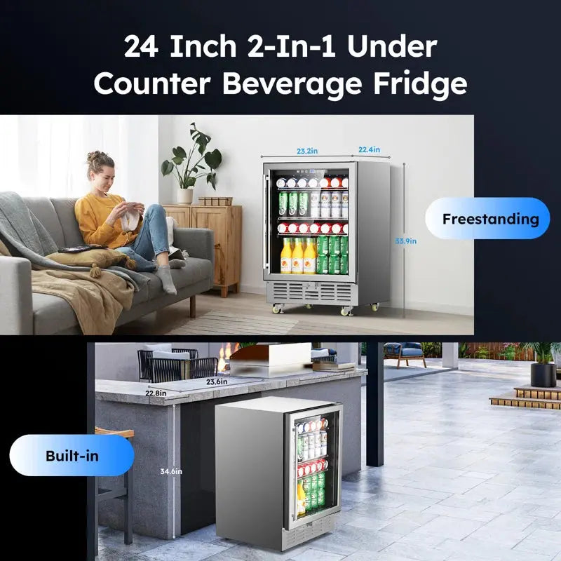 Domccy® 180 Cans (12 Oz.) Beverage Refrigerator | Fridge.com