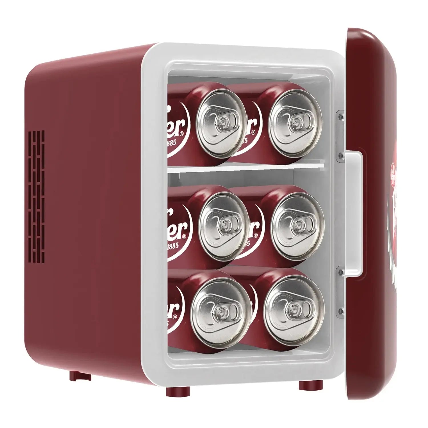 Dr. Pepper 6-Can Portable Mini Fridge, MIS153DRP, Red | Fridge.com