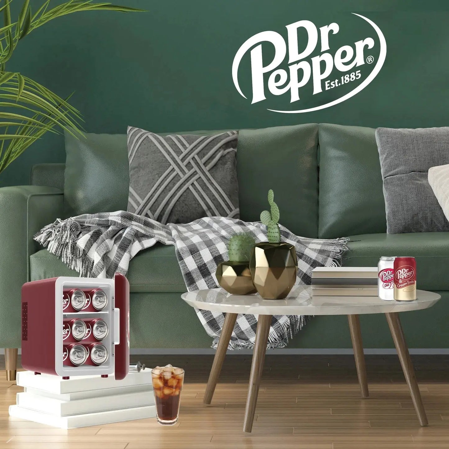 Dr. Pepper 6-Can Portable Mini Fridge, MIS153DRP, Red | Fridge.com