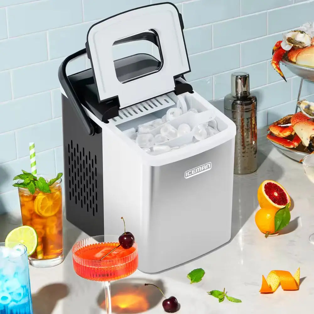 Dual-Size Ice Machine, Portable Ice Maker Machine, Creates 2 Cube Sizes in 6 Mins, Holds 1.3 Lb. of Ice | Fridge.com