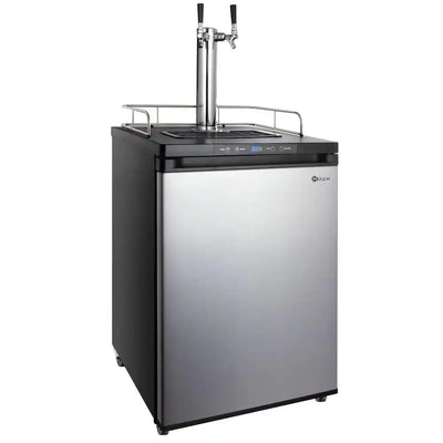 Dual Tap Stainless Steel Digital Kegerator | Fridge.com