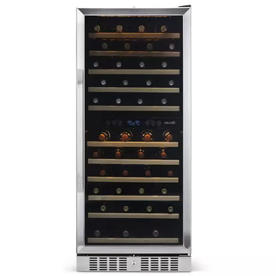 Dual Zone 116-Bottle Built-In Wine Cooler Fridge with Smooth Rolling Shelves and Quiet Operation - Stainless Steel | Fridge.com