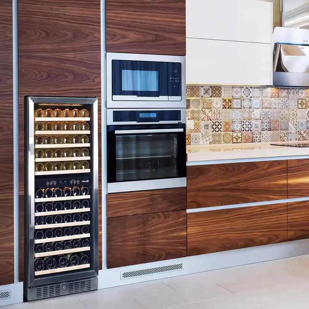 Dual Zone 116-Bottle Built-In Wine Cooler Fridge with Smooth Rolling Shelves and Quiet Operation - Stainless Steel | Fridge.com