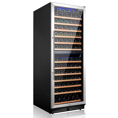 Dual Zone 152-Bottle Capacity Built-In Wine Cooler Cellar Cooling Unit in Black with Digital Temperature Control Screen | Fridge.com