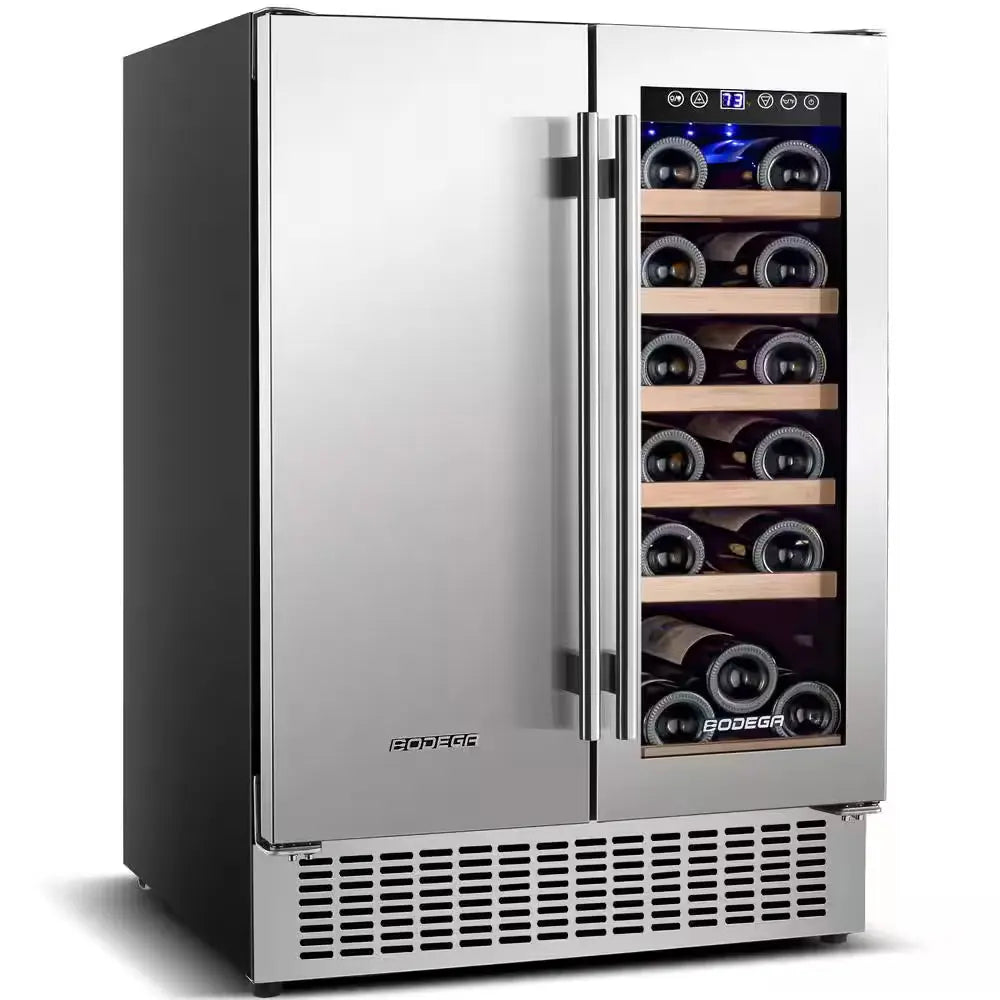 Dual Zone 24 In.18-Bottle Wine and 57-Can Beverage Cooler Fridge with Stainless Steel Door | Fridge.com