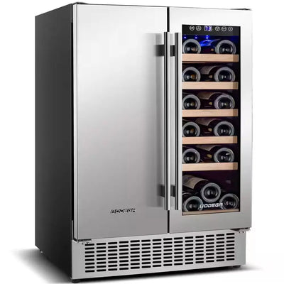 Dual Zone 24 In.18-Bottle Wine and 57-Can Beverage Cooler Fridge with Stainless Steel Door | Fridge.com