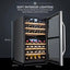 Dual Zone 43-Bottle Wine Cooler, Cellar Cooling Unit in Stainless Steel, Freestanding Wine Fridge with Lock | Fridge.com