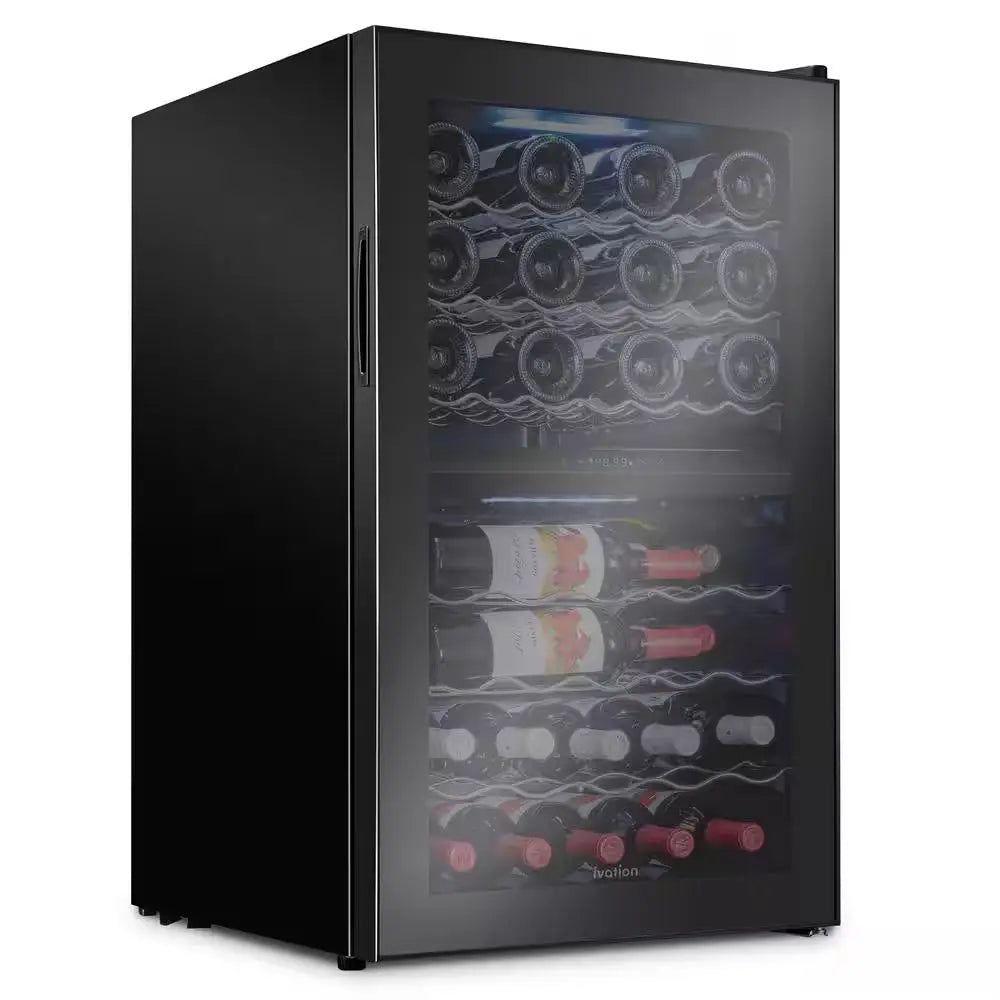 Dual Zone 43-Bottle Wine Cooler, Cellar Cooling Unit in Stainless Steel, Freestanding Wine Fridge with Lock | Fridge.com