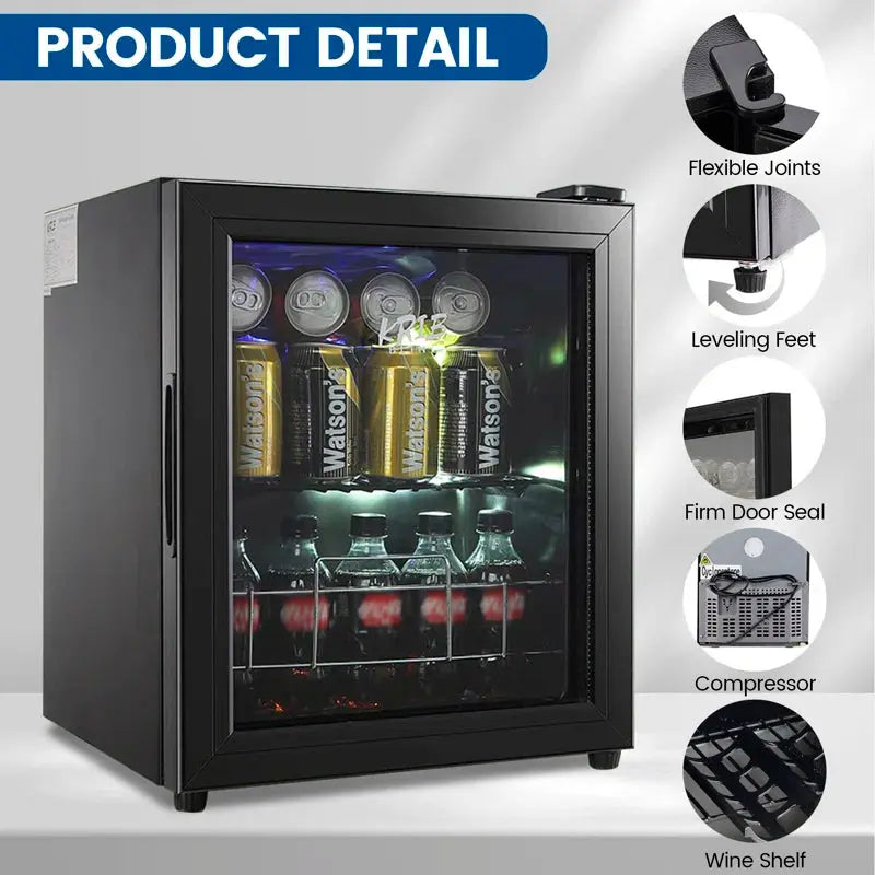 Edendirect 80 Cans (12 Oz.) Freestanding Beverage Refrigerator with Wine Storage | Fridge.com