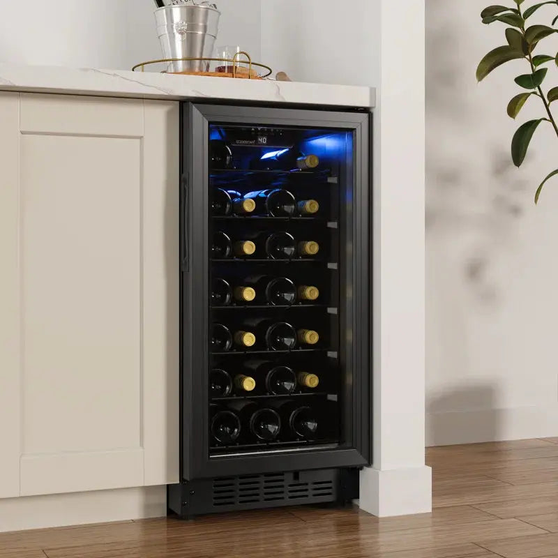 Edgestar 15'' 30 Bottle Single Zone Built-In Wine Refrigerator | Fridge.com