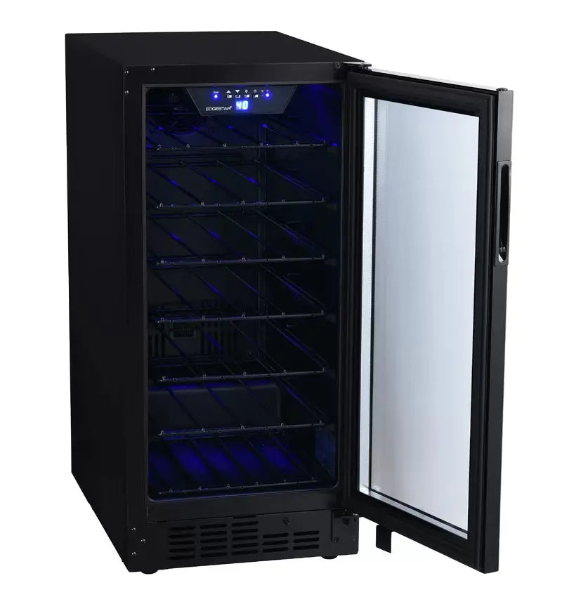 Edgestar 15'' 30 Bottle Single Zone Built-In Wine Refrigerator | Fridge.com