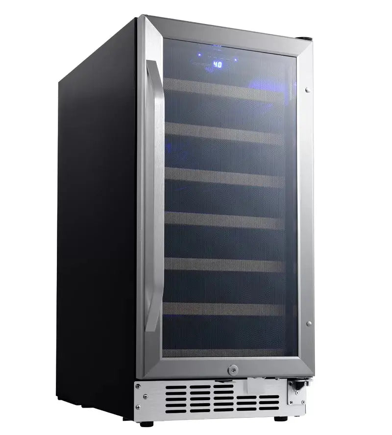 Edgestar 15'' 30 Bottle Single Zone Built-In Wine Refrigerator | Fridge.com